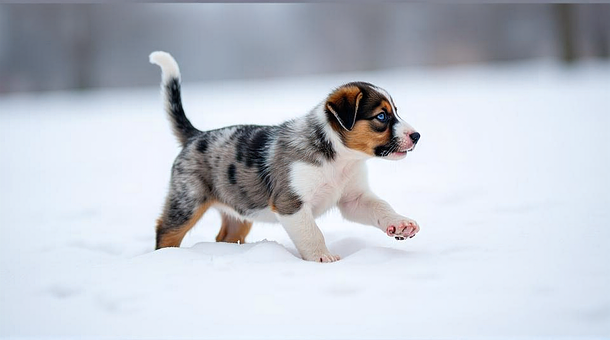 Hundehvalp, Sne, Vinter, Sød, Legende