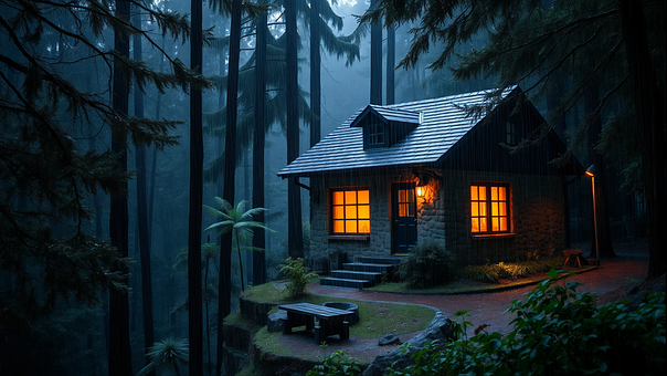 Ai Generiert, Heimat, Haus, Berge