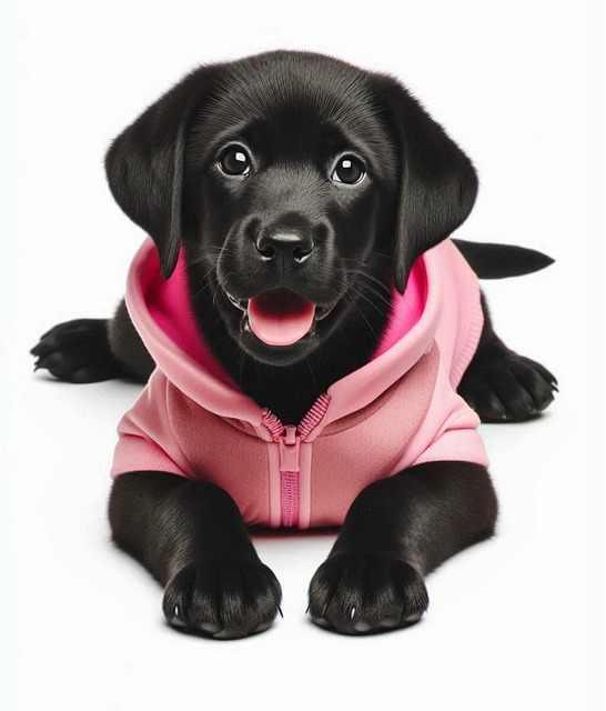 Free ai generated labrador retriever puppy illustration