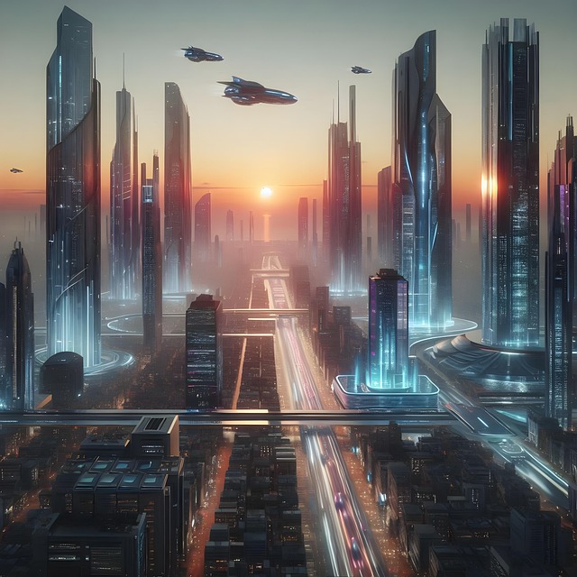 Free futuristic cityscape vast illustration