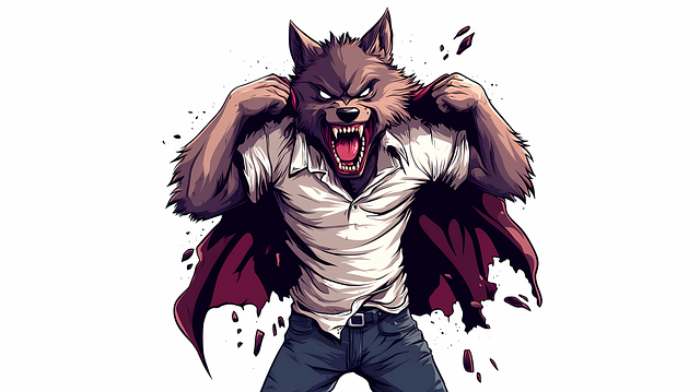 Free ai generated werewolf transform illustration