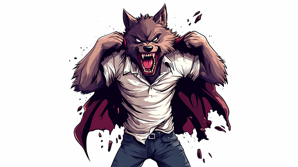 Ai Generiert, Werwolf, Verwandeln, Wolf