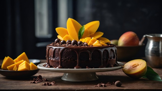 Free ai generated chocolate cake illustration