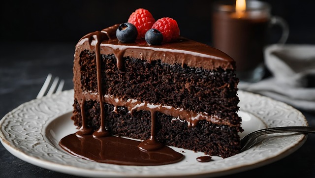 Free ai generated chocolate cake illustration