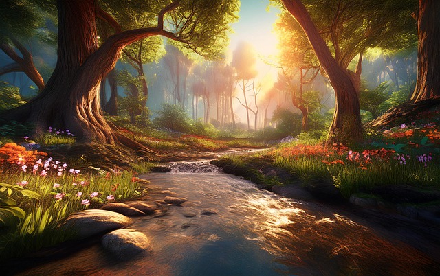 Free forest nature trees illustration