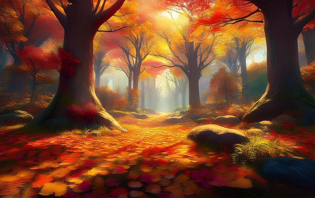 Free forest nature trees illustration