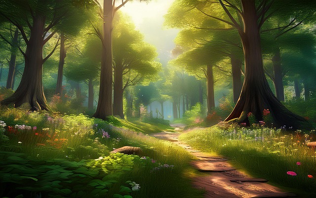 Free forest nature trees illustration