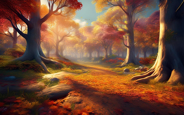 Free forest nature trees illustration