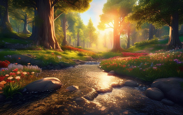 Free forest nature trees illustration
