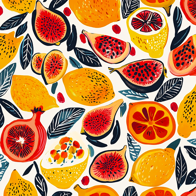 Free fruit pattern lemon illustration