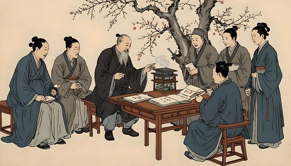 Asien, China, Sich Unterhalten