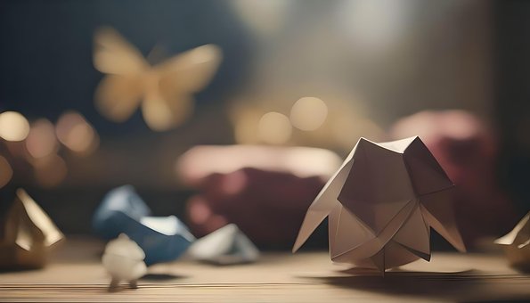 Ai Generiert, Origami, Papier, Foto