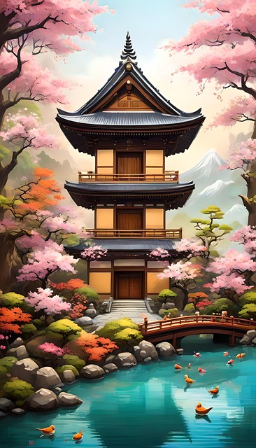 Japanisch, Tempel, Buddhismus, Religion