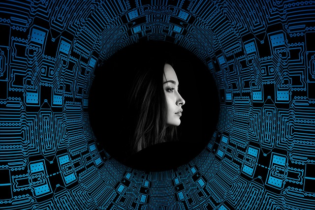 Free artificial intelligence girl brain illustration