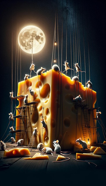 Free ai generated cheese rat illustration