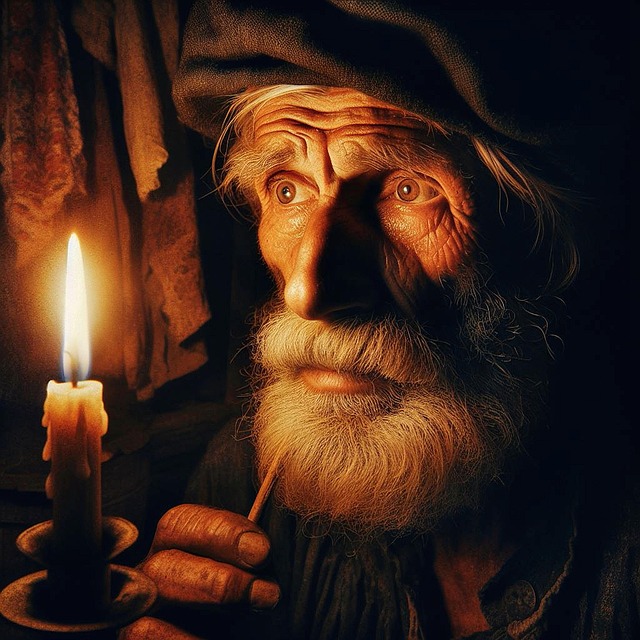 Download free HD stock image of Ai Generated Candlelight Free ai generated candlelight man illustration