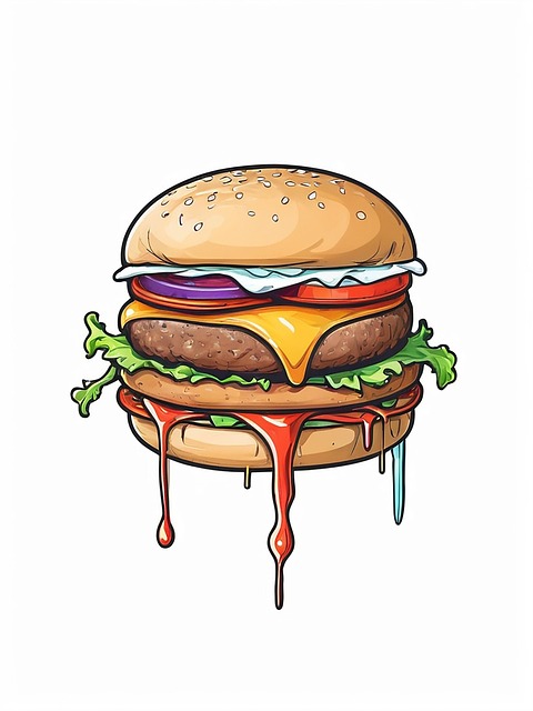 Free burger hamburger food illustration