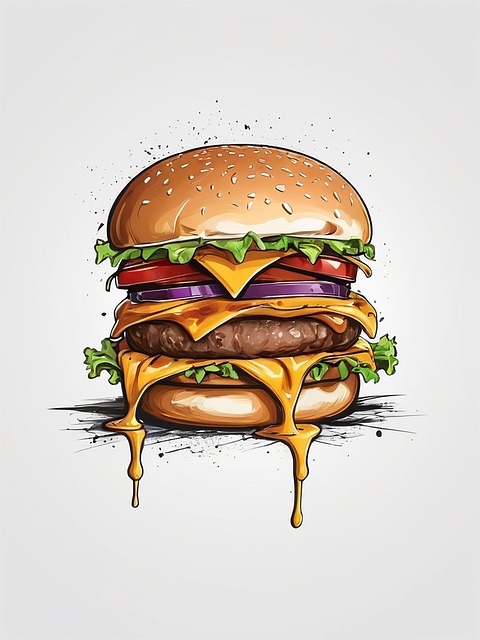 Download free HD stock image of Burger Hamburger Free burger hamburger food illustration