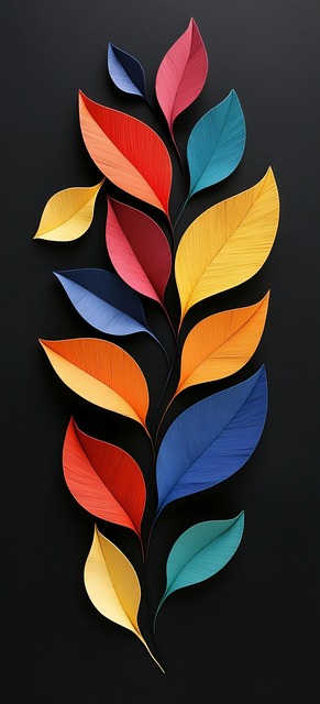 Free ai generated colorful paper cutout illustration