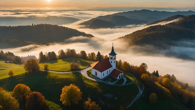 Free ai generated chapel monastery illustration