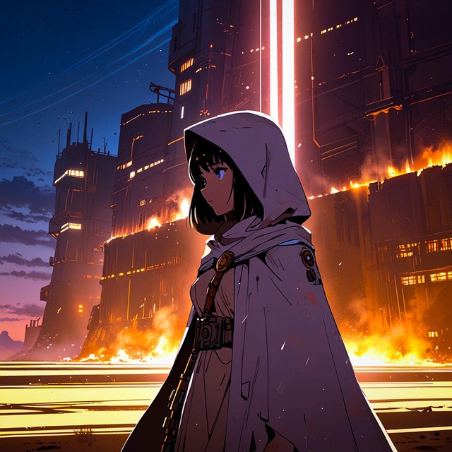 Free ai generated woman cloak illustration