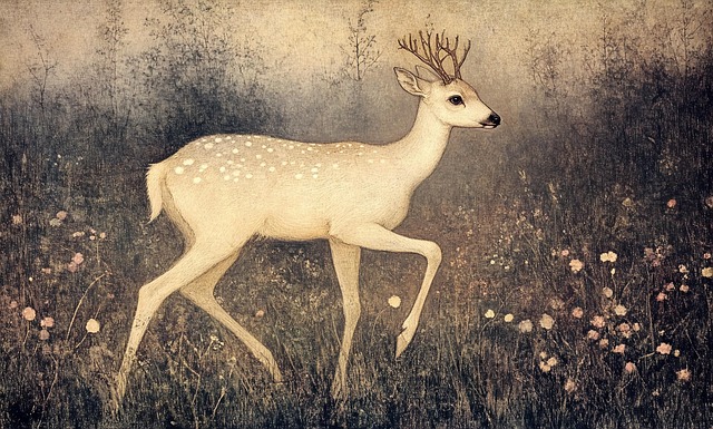 Free ai generated deer fawn illustration