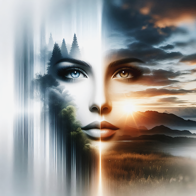 Download free HD stock image of Ai Generated Woman Free ai generated woman double exposure illustration