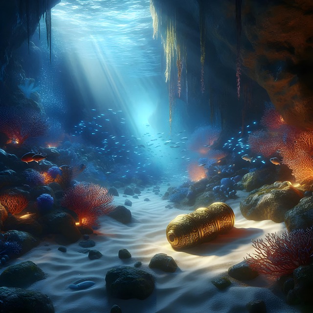 Download free HD stock image of Enchanting Cave Free enchanting cave underwater illustration