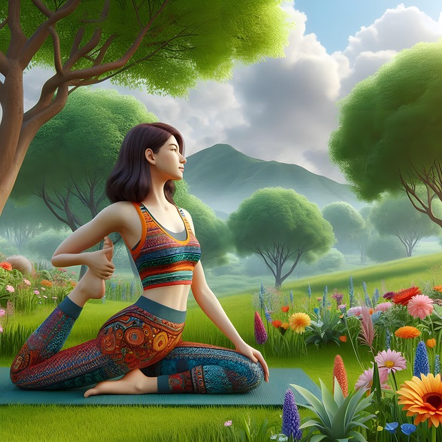 Free woman female yoga illustration