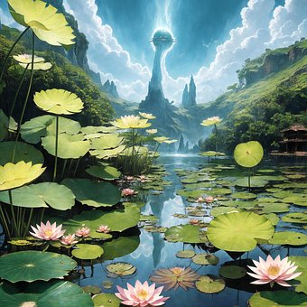 Fantasi, Surrealistisk, Dag, Lotus