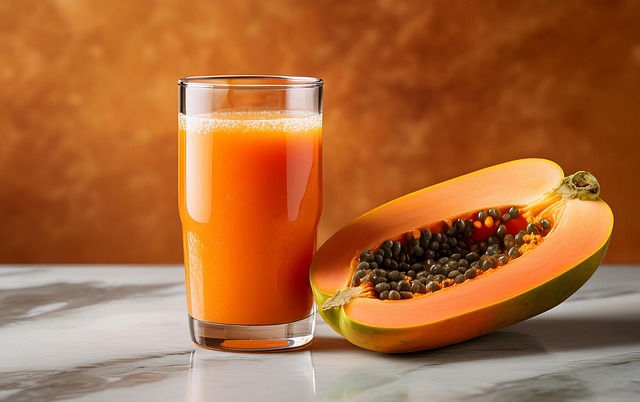 Free papaya juice fruit illustration