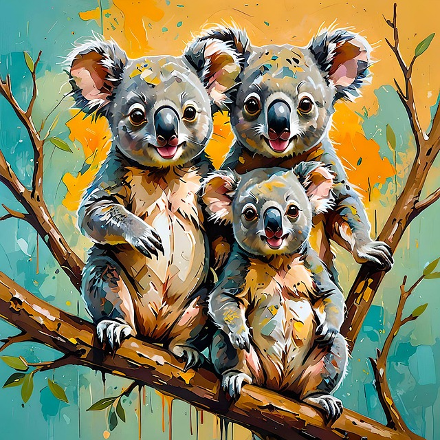 Free ai generated koala bear illustration