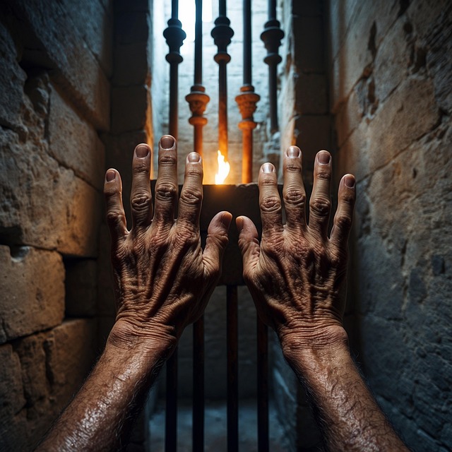 Free hands jail grid illustration