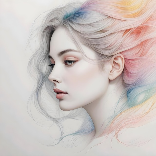 Free aigenerated woman paint illustration