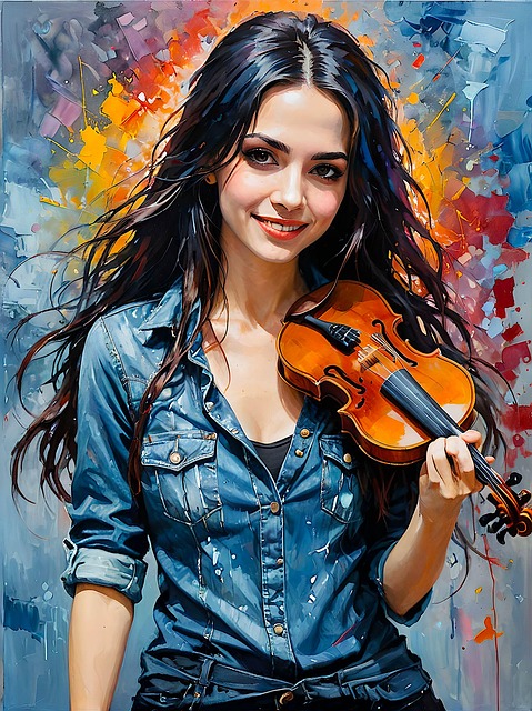 Download free HD stock image of Ai Generated Girl Free ai generated girl musician illustration