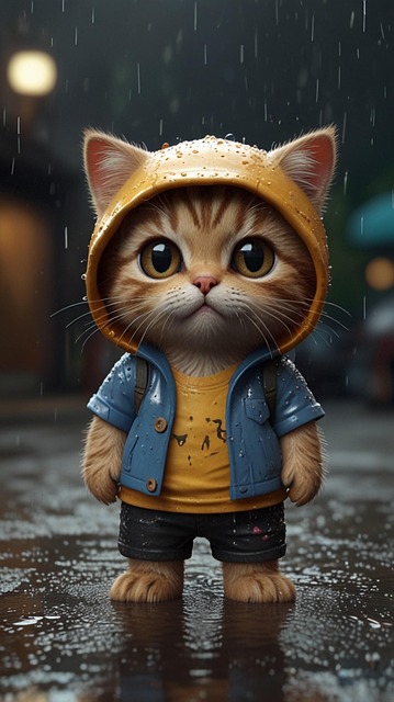 Free cartoon cute animal illustration