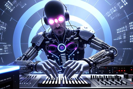 Cyborg, Musiker, Roboter, Futuristisch