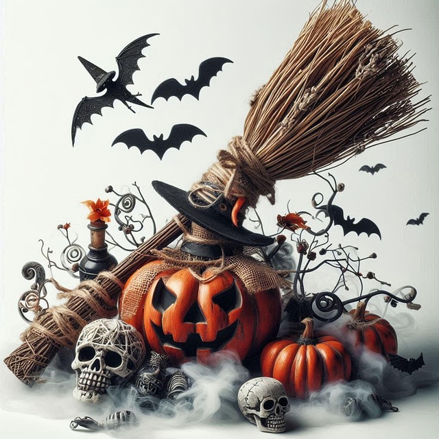Halloween, Græskar, Natur, Flagermus