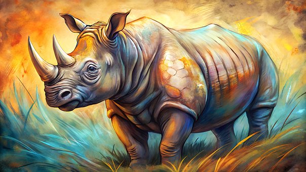 Free Rhinoceros Rhino illustration and picture