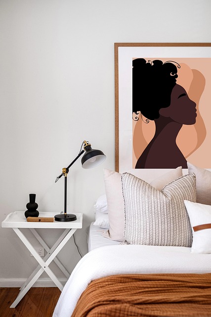 Free bed furniture interior illustration