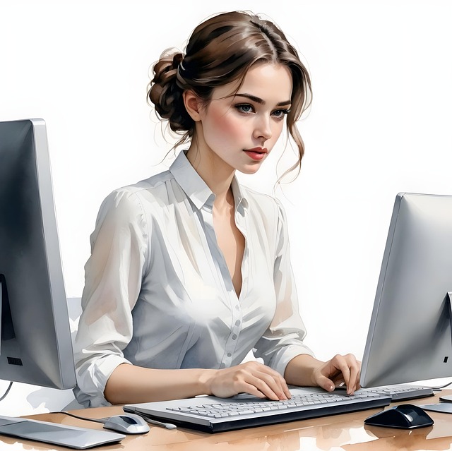 Ai Gegenereerd, Vrouw, Kantoormedewerker
