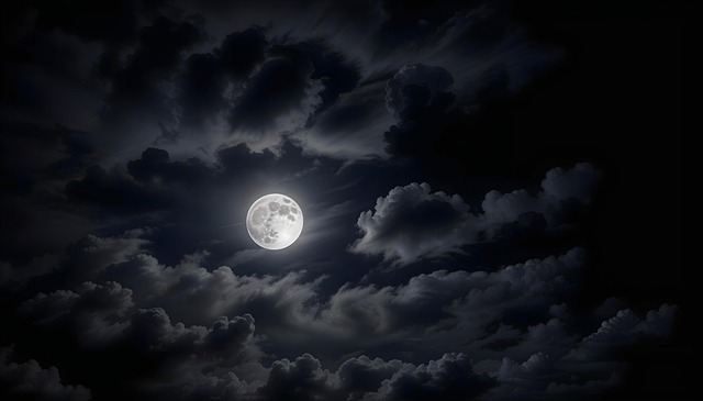 Free ai generated night sky moon illustration