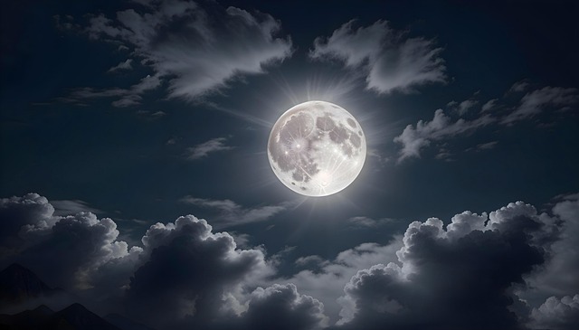 Free ai generated moon night sky illustration