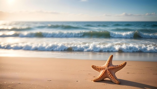 Ai Generiert, Seestern, Strand, Szenisch