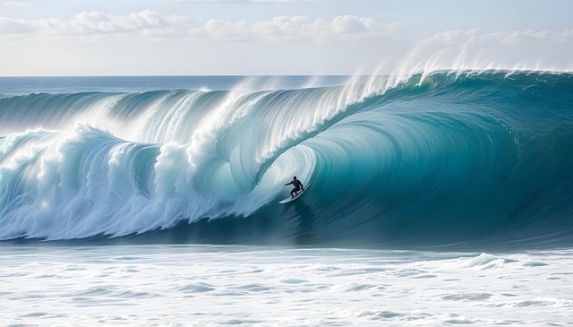 Free ai generated surfer surfing illustration