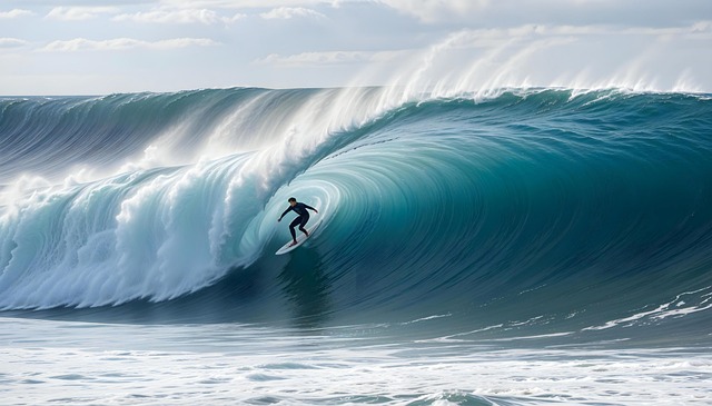 Free ai generated surfer surfing illustration