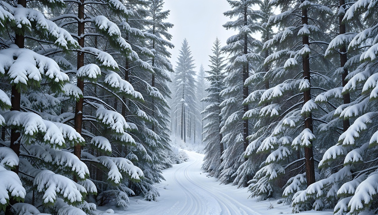 Free ai generated forest winter illustration