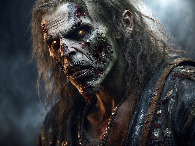 Free ai generated zombie halloween illustration