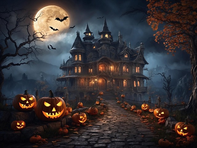 Download free HD stock image of Ai Generated Halloween Free ai generated halloween pumpkin illustration