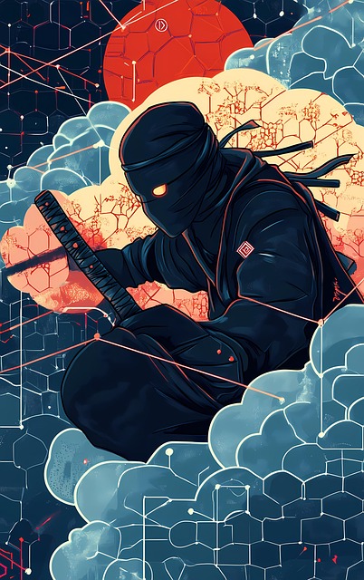 Free ai generated ninja cartoon illustration